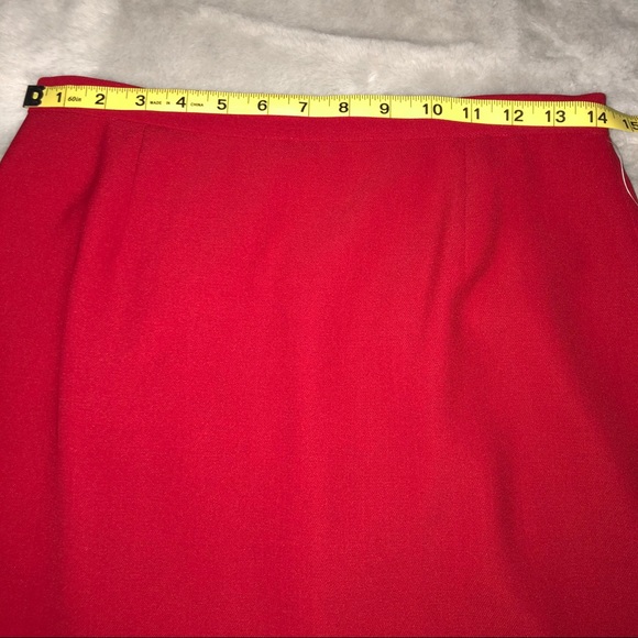 *NWT* Rafaella Skirt Red Straight High Waist - Picture 9 of 12